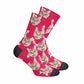 Personalisierte Katzensocken Rot