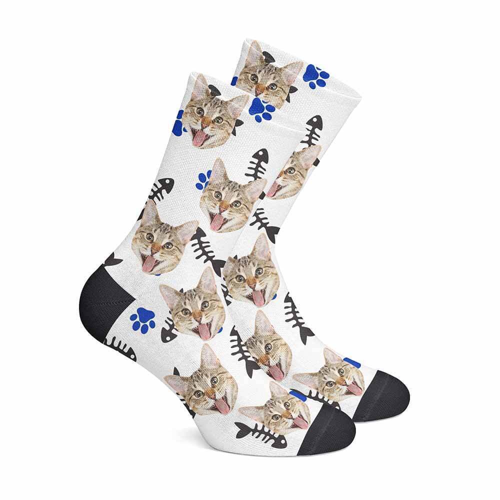 Personalisierte Katzensocken Weiß