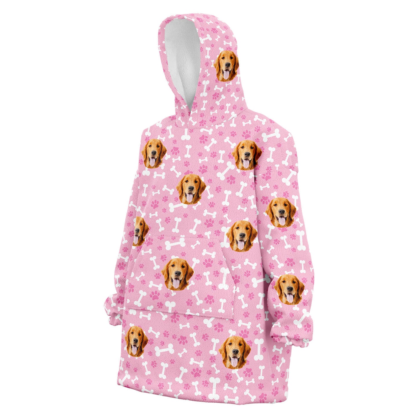 Personalisierter Hunde Hoodie Pink