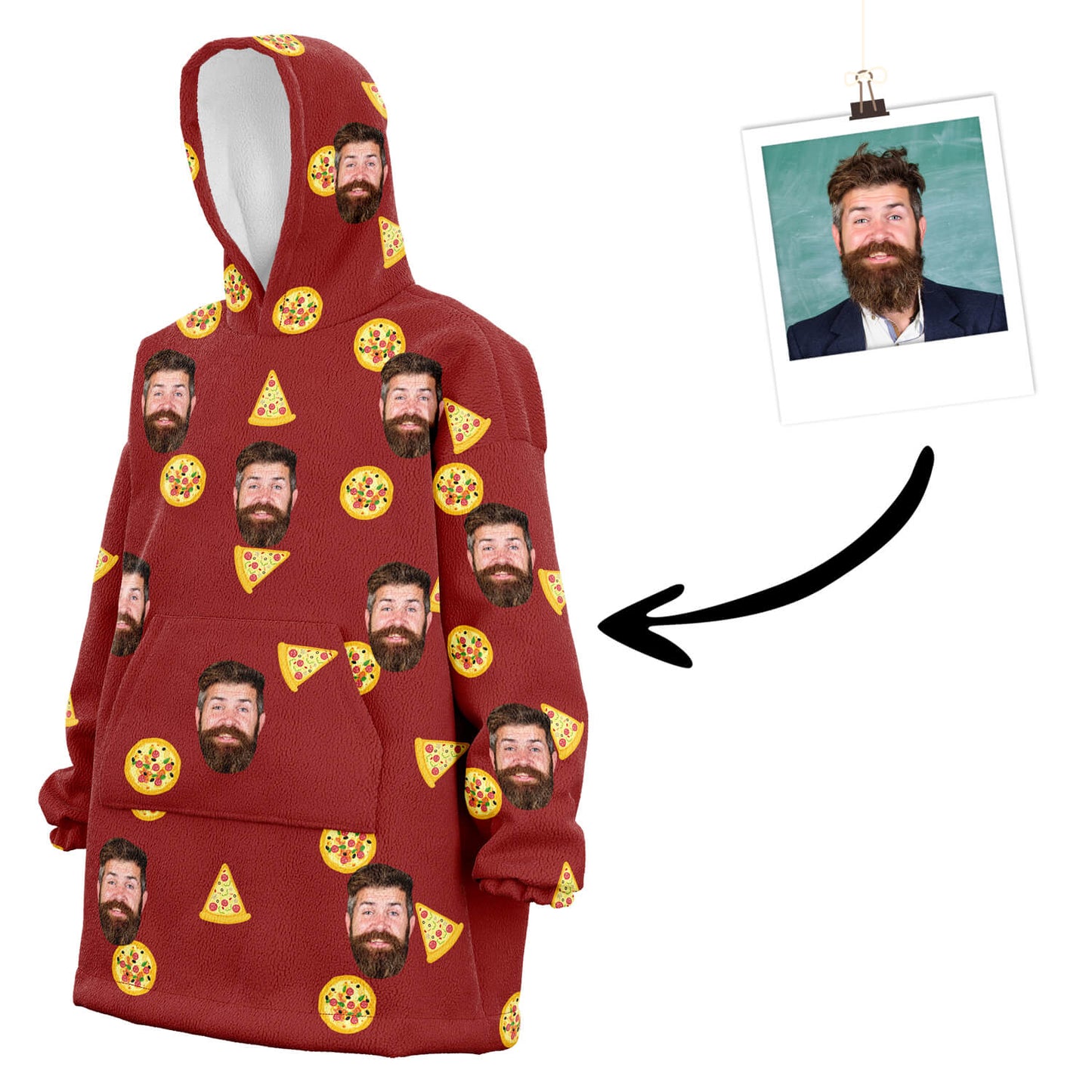 Personalisierter Pizza Hoodie