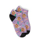 Personalisierte Alpaka Sneakersocken Lila