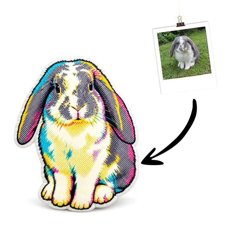 Kaninchenkissen Pop-Art